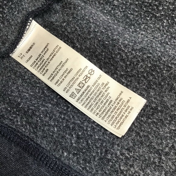 EDDIE BAUER - Open Front Cardigan Sweater Dark Heather Gray - S - Picture 12 of 14